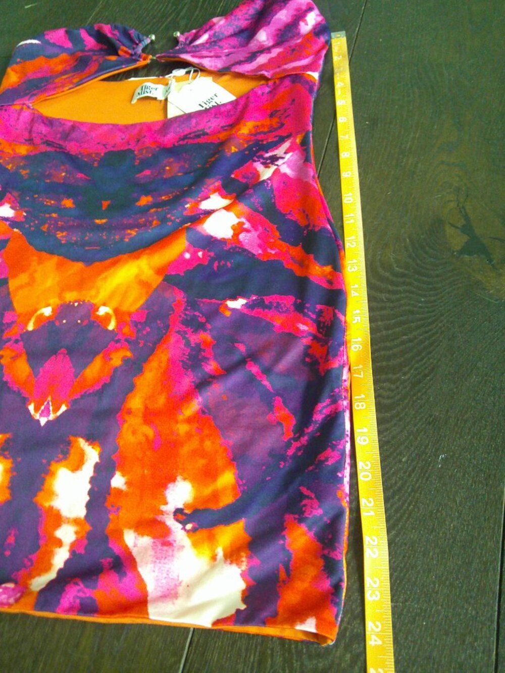 NWT Tiger Mist Pink & Orange Bodycon Strapless Dress - Picture 4 of 6